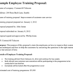 Employee Training Proposal Sample