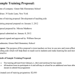 Training Proposal Template